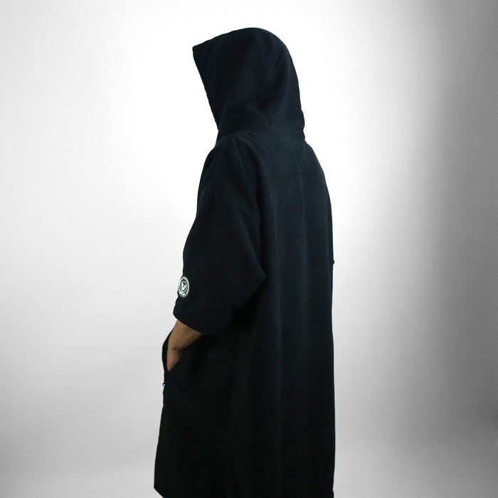 Full Zip Hooded Towel - Black