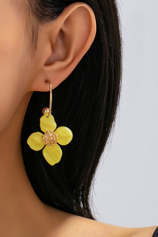 Garden Glam Acrylic Floral Wire Dangles-Cute-Trendy-Shop-Womens-Boutique-Clothing-Store