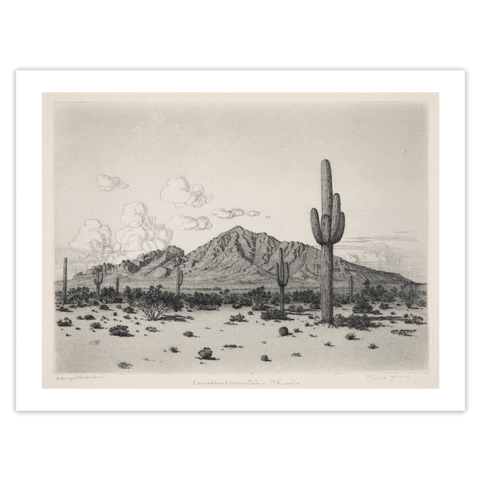 George Elbert Burr "Camelback Mountian-Phoenix" Print