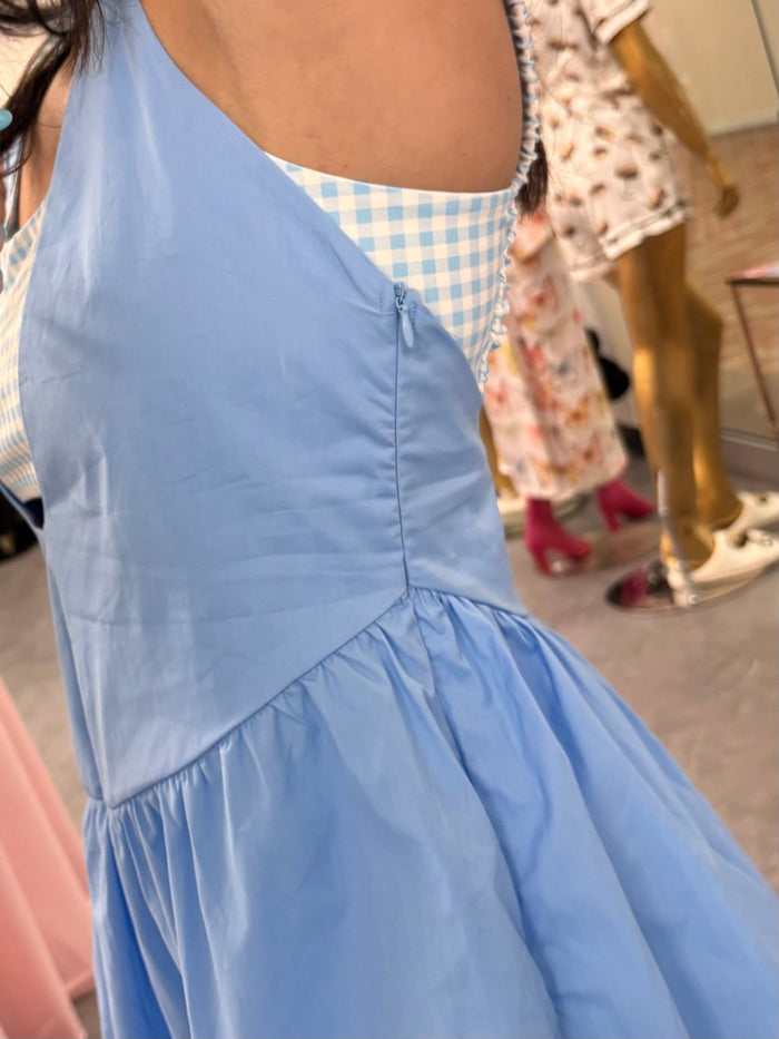 Gingham Athletic Dress - Blue - Intimate Whispers