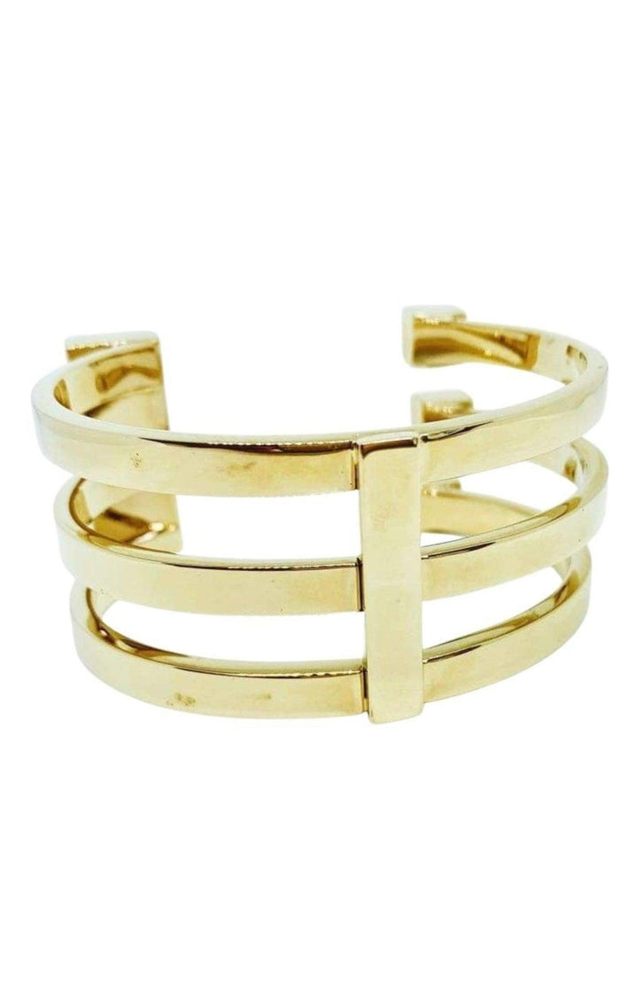 May Moma Gold Fay Crystal Baguette Bracelet - Runway Catalog