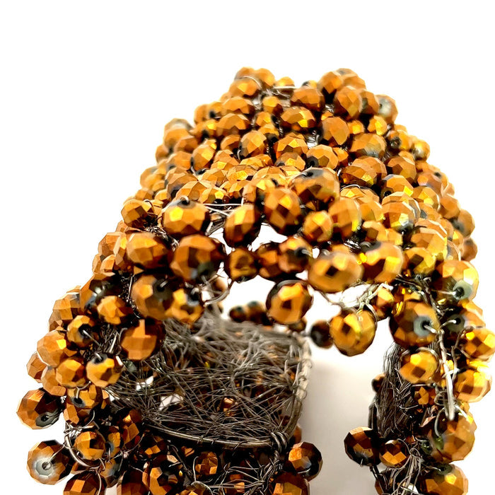 Style the Gold Luxe Crystal Cascade Extra Large Statement Bracelet exclusively at Born To Glam
