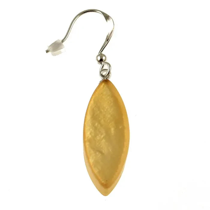 Gold Resin Leaf Earrings 885