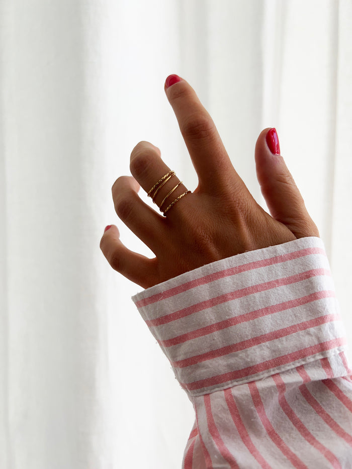 Easy Clothes gold adjustable ring, French jewelry