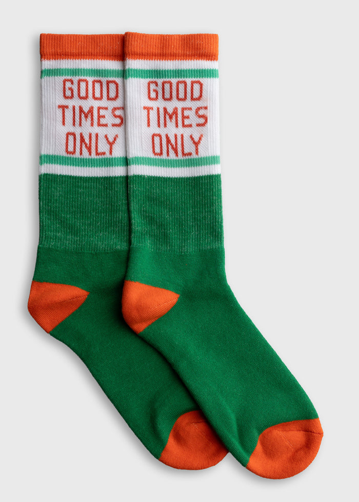 Cotton polyester blend crew socks with stretch fit and durable construction, one size everyday socks available in two colors
