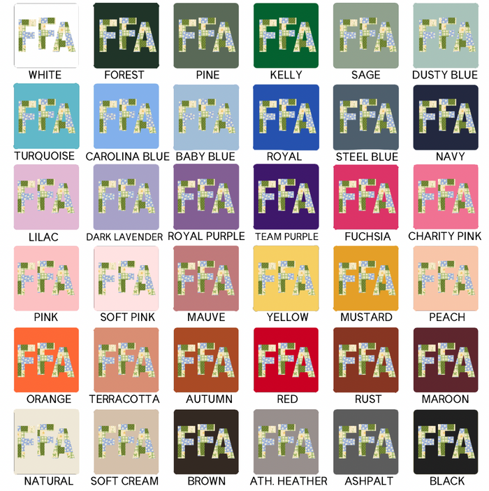 Green Quilted FFA- Bella Canvas T-Shirt