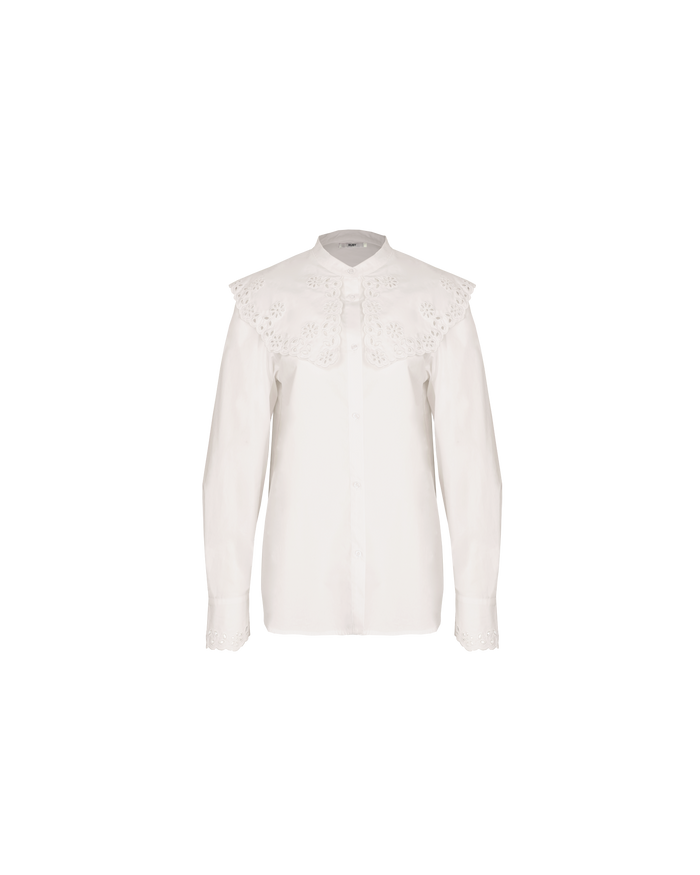 GRETA BRODERIE SHIRT WHITE