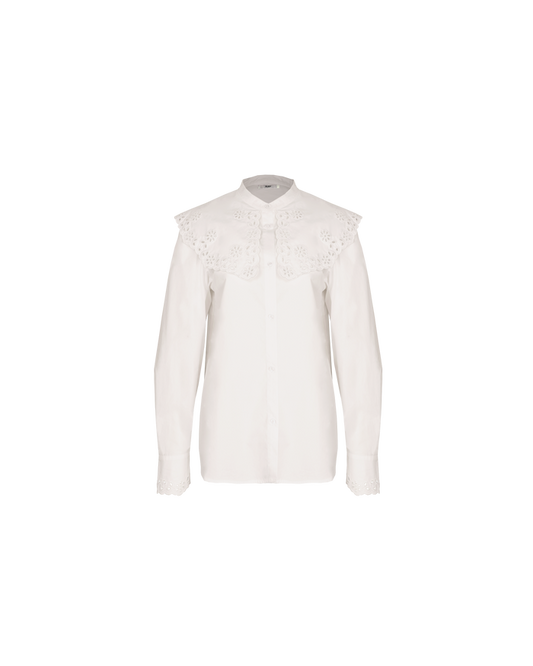 GRETA BRODERIE SHIRT WHITE