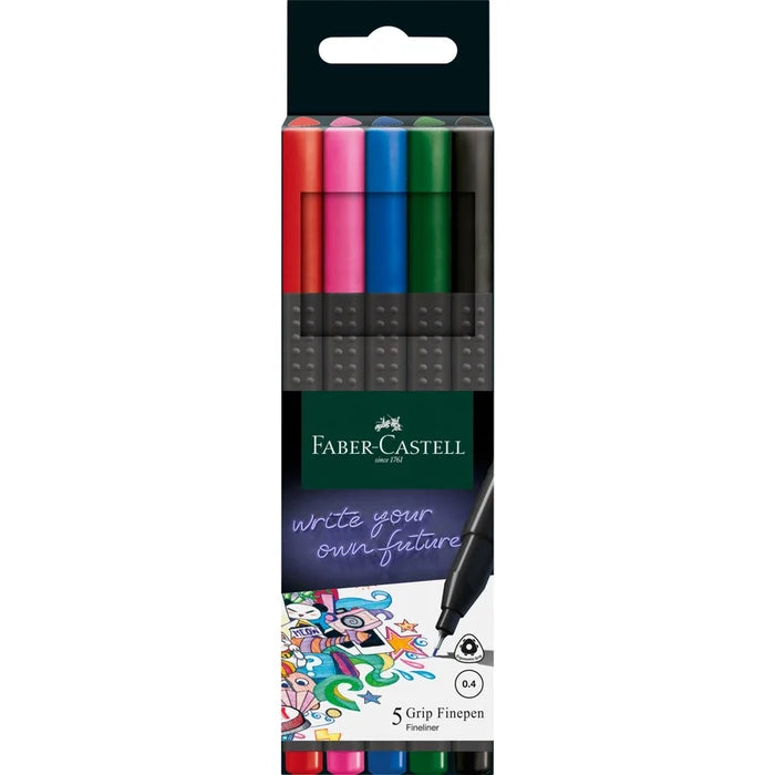 Grip Fineliner Thin Markers 5ct Set