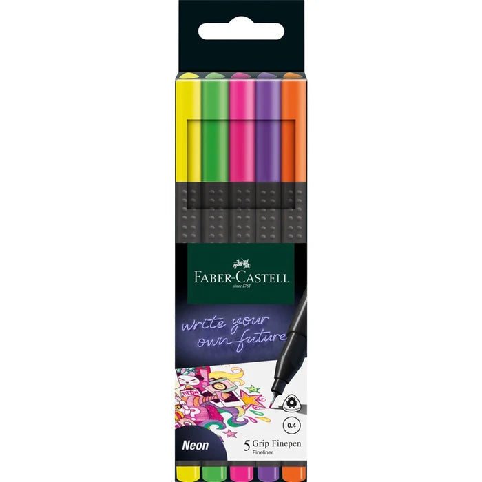 Grip Fineliner Thin Markers 5ct Set