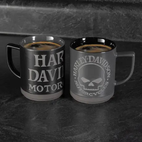 H-D Willie G. Skull Mug Set- HDL-18646