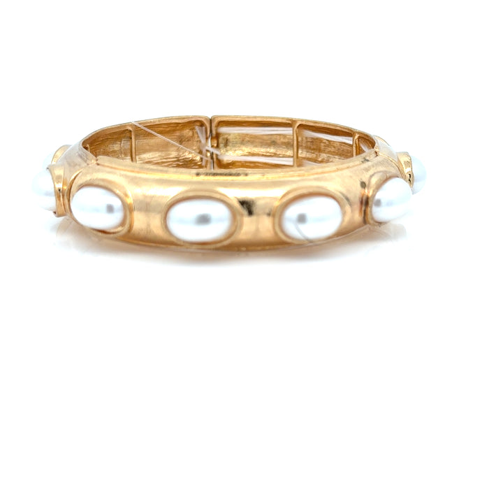 Style the Harriette Pearl Stretch Bracelet exclusively at Born To Glam