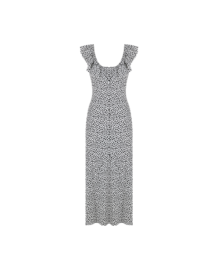 HAZEL RUFFLE DRESS DITSY FLORAL BK