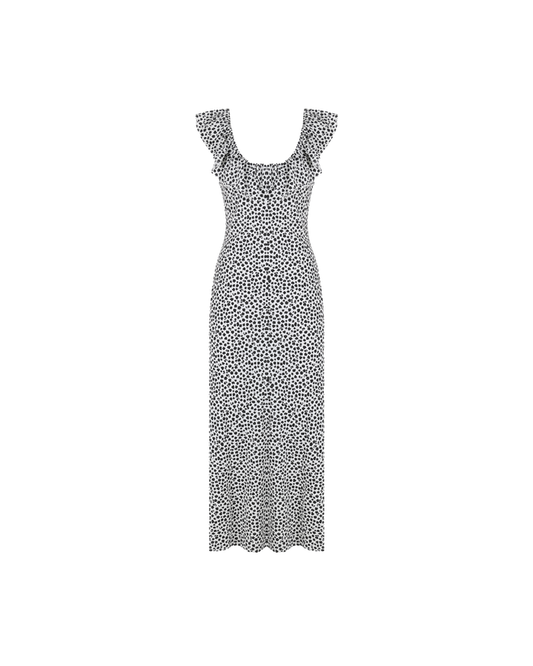 HAZEL RUFFLE DRESS DITSY FLORAL BK