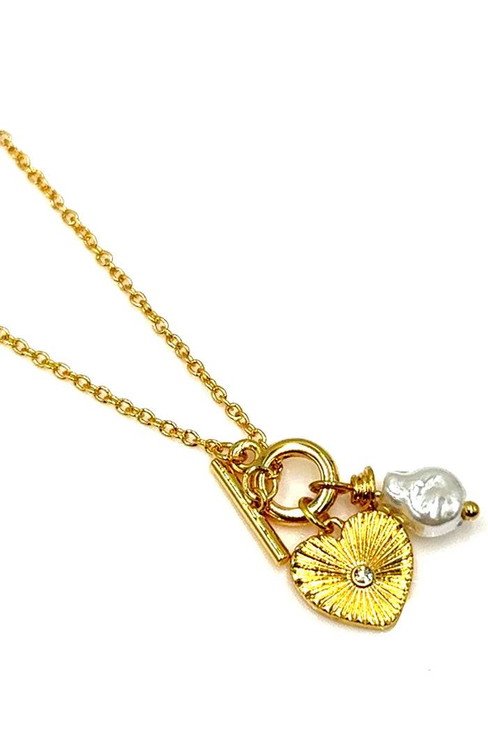 Style the Heart Cluster Charm Necklace exclusively at Born To Glam