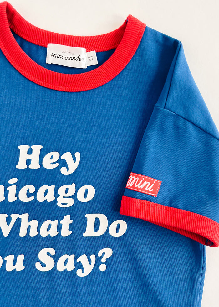 Hey Chicago Oversized Ringer Tee