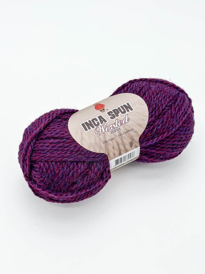 10ply Plum Melange / Without Needles