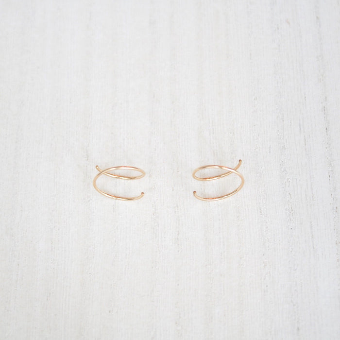 Illusion Threader Double Hoops - Adored A Lovely Boutique