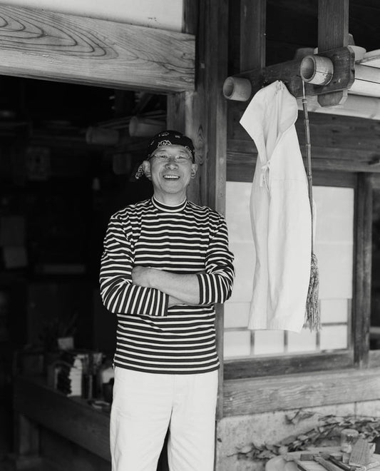 Indigo and Ecru Breton T-Shirt