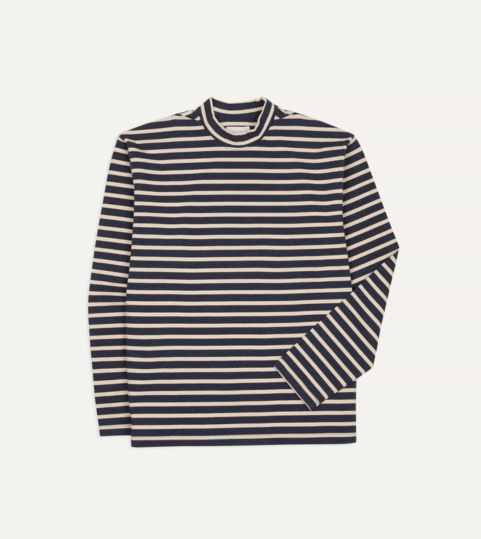 Indigo and Ecru Breton T-Shirt