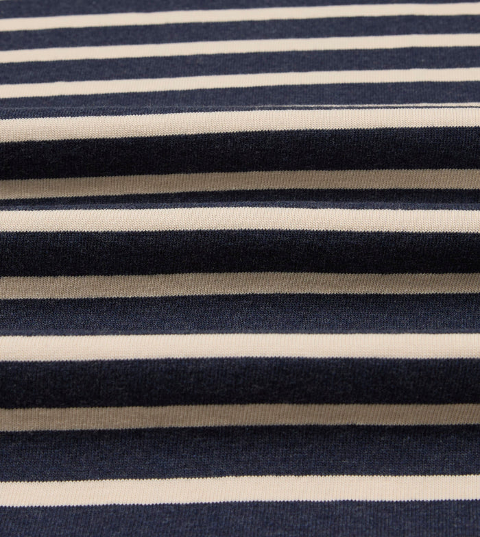 Indigo and Ecru Breton T-Shirt