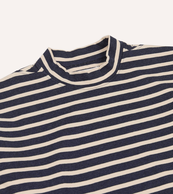 Indigo and Ecru Breton T-Shirt