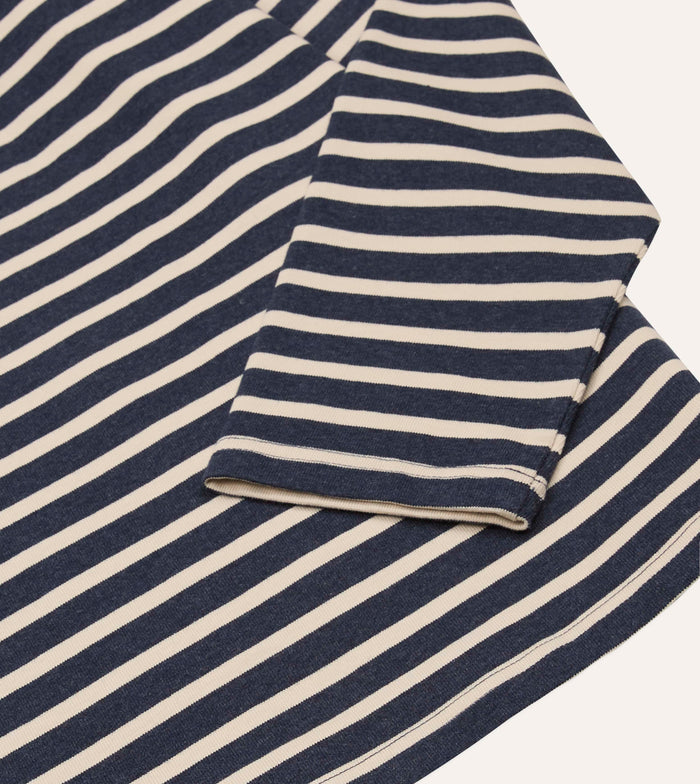 Indigo and Ecru Breton T-Shirt