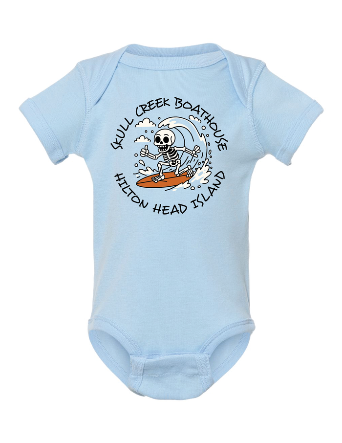 Infant Baby Skull Surfer Onesie