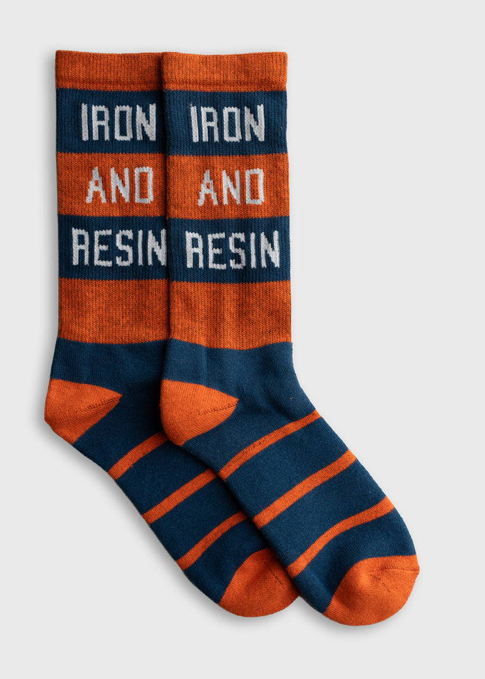 Cotton polyester blend crew socks with stretch fit and durable construction, one size everyday sock available in 2 colors