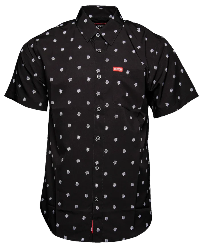 Insignia Short Sleeve Party Shirt - Black/White
