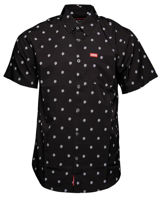 Insignia Short Sleeve Party Shirt - Black/White