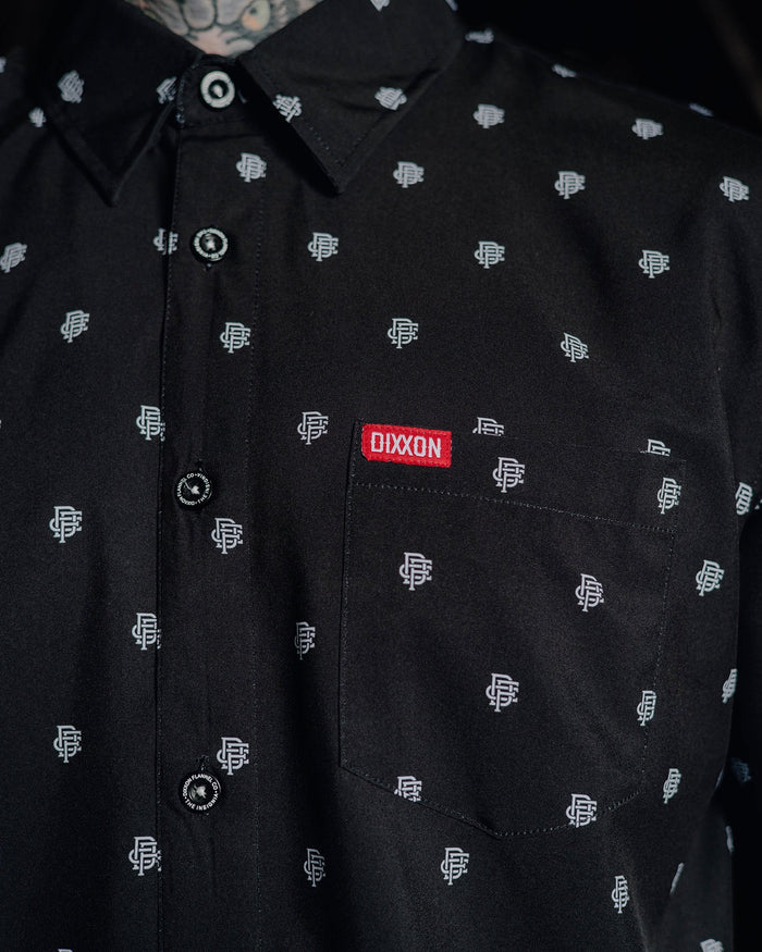 Insignia Short Sleeve Party Shirt - Black/White
