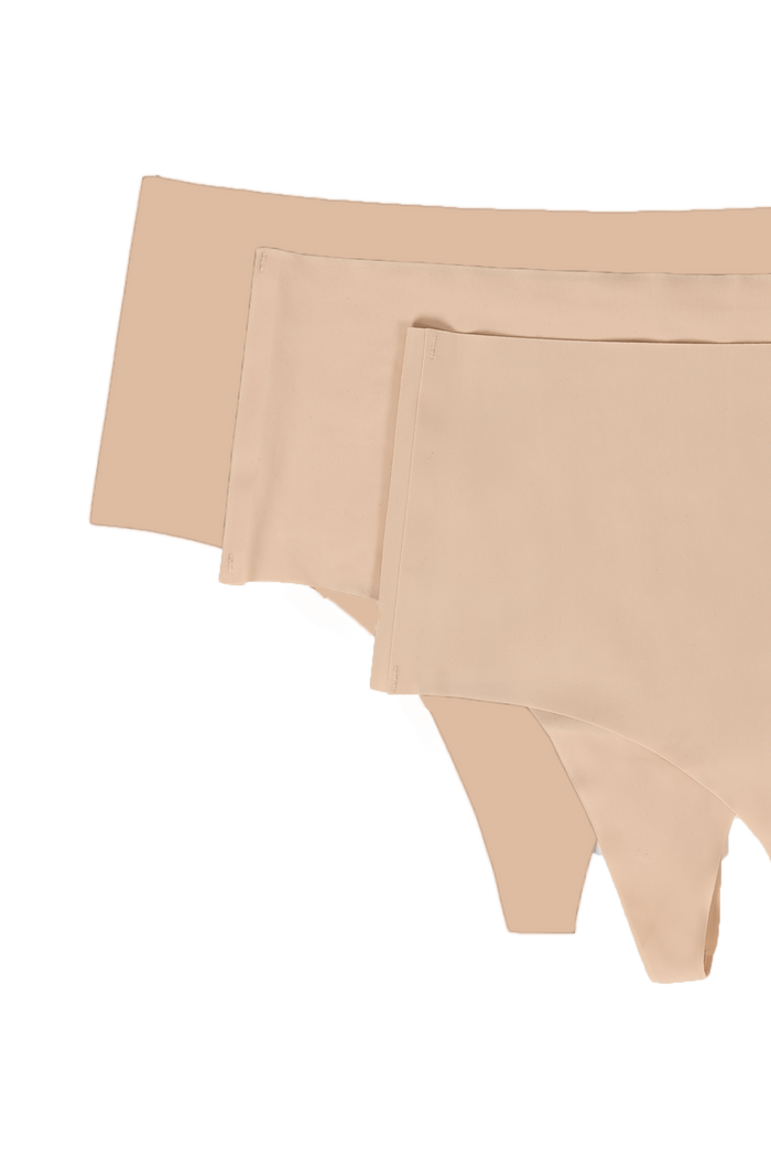 Invisible Seamless High-Rise Thong (3-Piece)