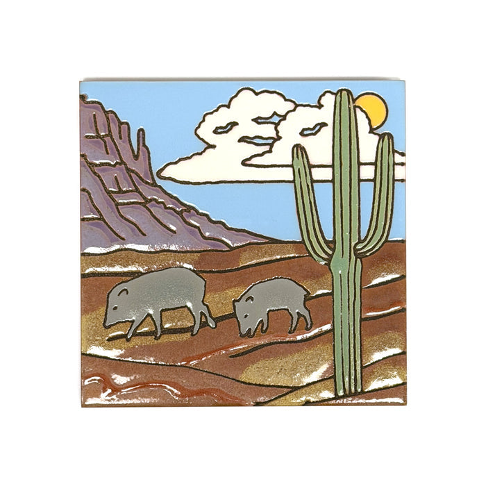 Javelina Hand Glazed Tile