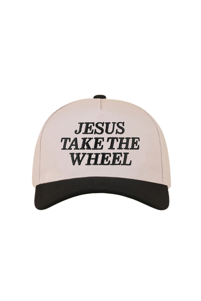 "Jesus Take The Wheel" Canvas Baseball Cap-Cute-Trendy-Shop-Womens-Boutique-Clothing-Store