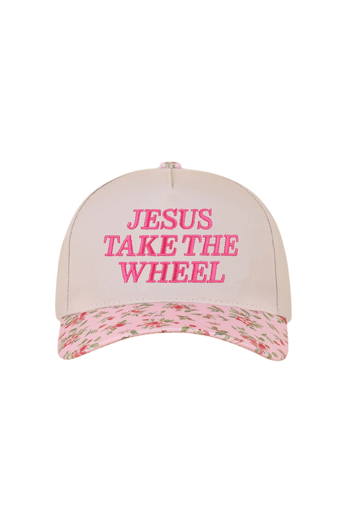 "Jesus Take The Wheel" Canvas Baseball Cap-Cute-Trendy-Shop-Womens-Boutique-Clothing-Store