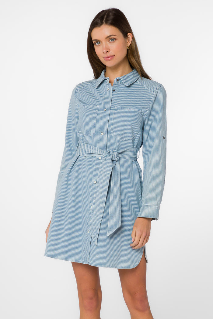 Joylynn Blue Rivera Stripe Dress - Dresses - Velvet Heart Clothing
