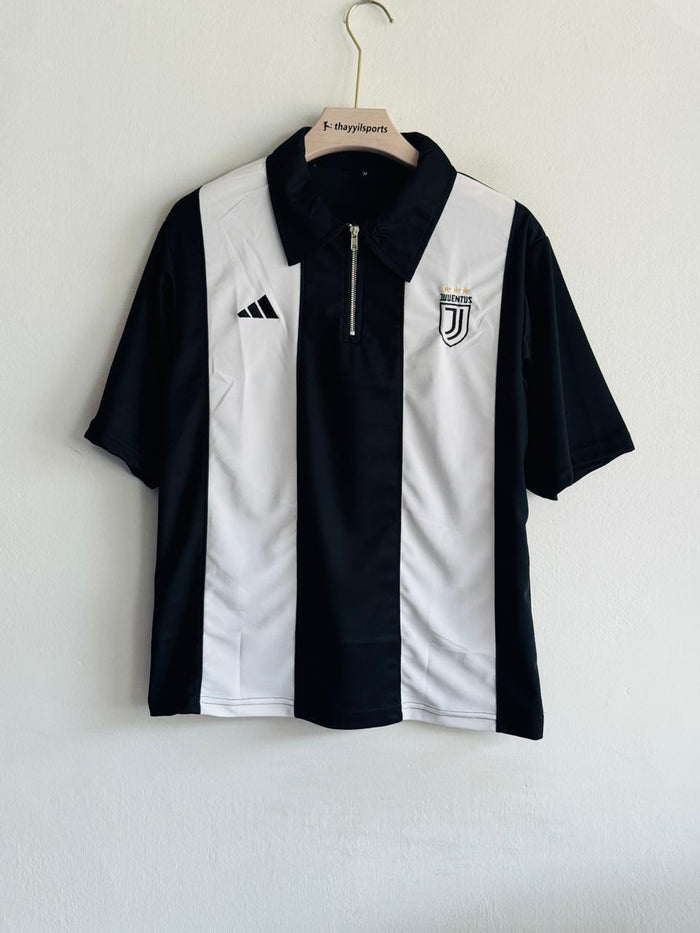 Juventus Retro Stripes Quarter-Zip Performance Polo