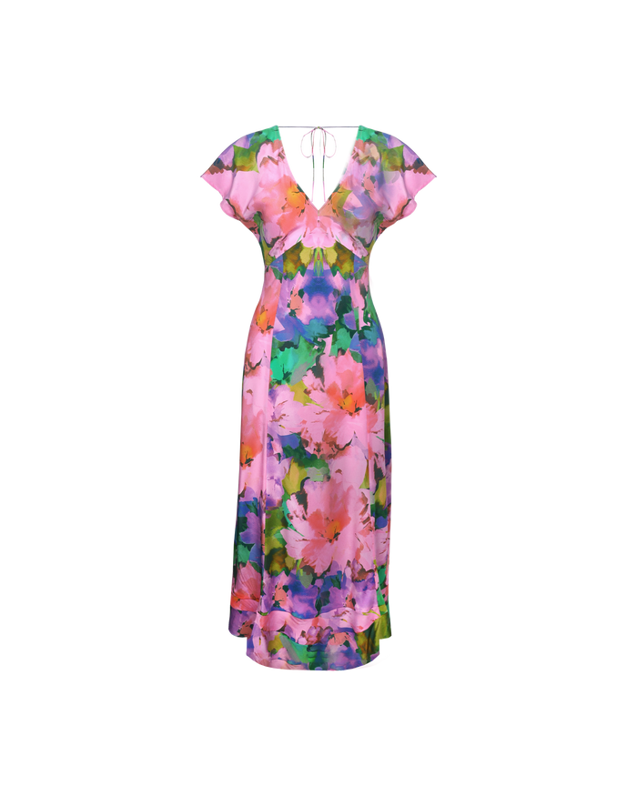 KATA SILK MIDI DRESS DREAM FLORAL