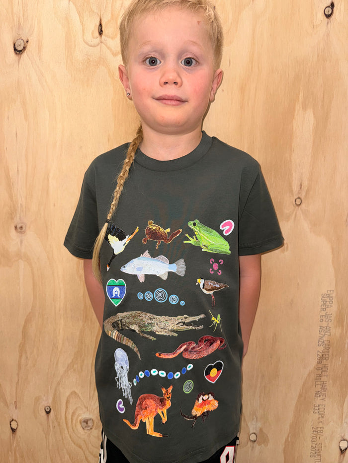 Larrakia fauna charcoal / Kids 2