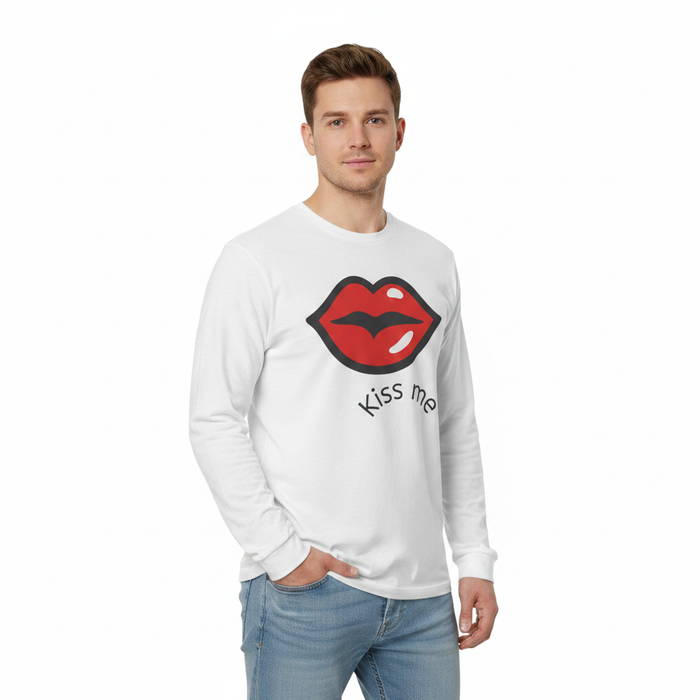 Unisex Valentine long sleeve shirt with structured shoulders and soft fabric finish