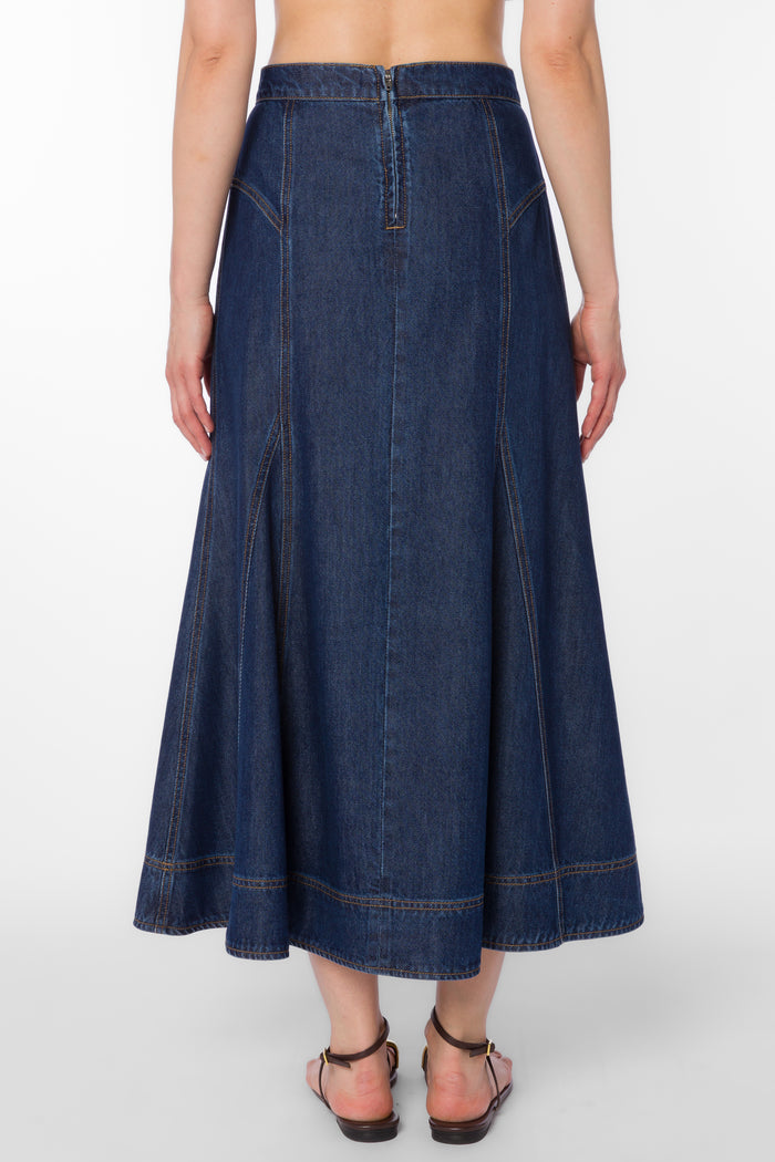 Krissa Indigo Skirt - Bottoms - Velvet Heart Clothing