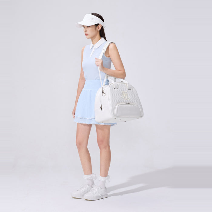 Lace Scallop Ribbon visor (White)