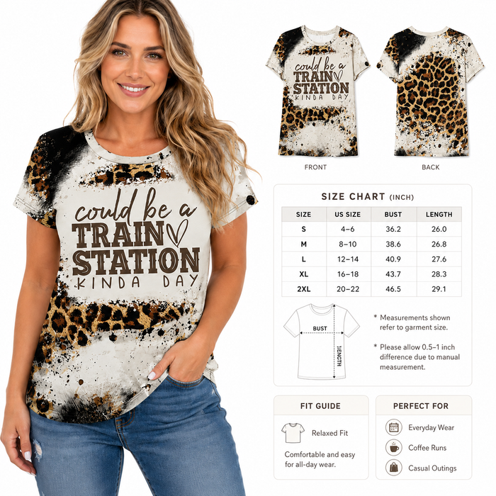 Women leopard graphic tee styled with denim jeans, sneakers, and simple accessories for an easy streetwear outfit look today.