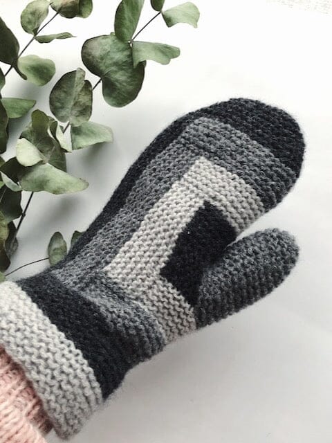 Log Cabin Mittens, No 1 knitting kit Knitting kits Önling - Katrine Hannibal