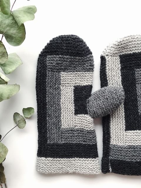 Log Cabin Mittens, No 1 knitting kit Knitting kits Önling - Katrine Hannibal