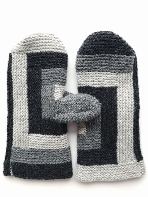 Log Cabin Mittens, No 1 knitting kit Knitting kits Önling - Katrine Hannibal