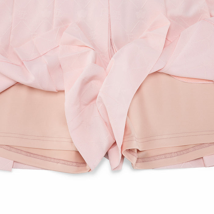 Logo Jacquard Pleated Skort (Coral)