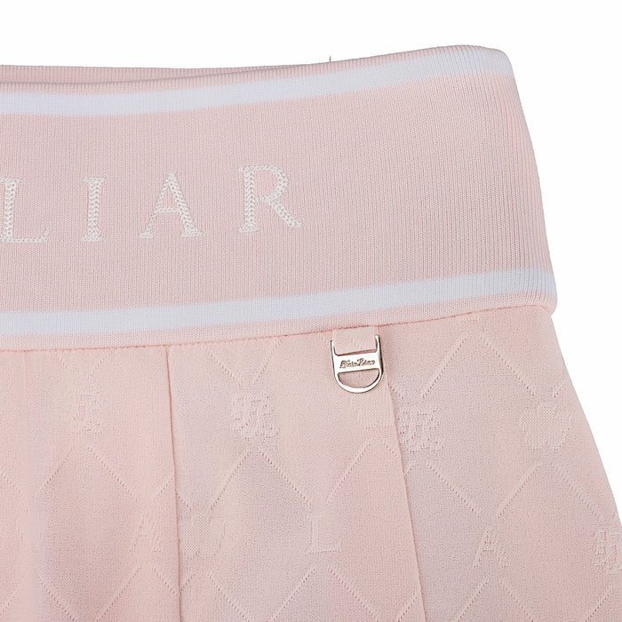 Logo Jacquard Pleated Skort (Coral)