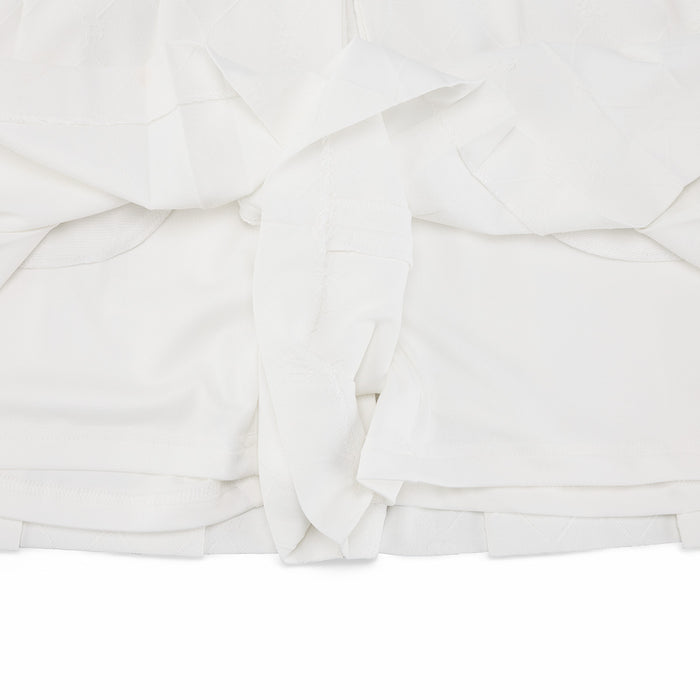 Logo Jacquard Pleated Skort (White)